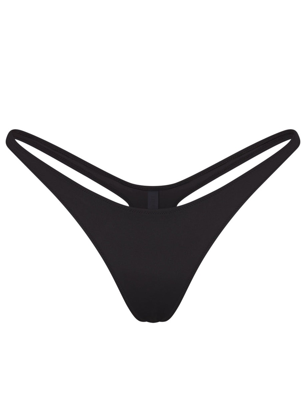 Skims Recycled Swim Thong SW-THG-0782 Onyx Black L Minimal Bikini Bottom Womens